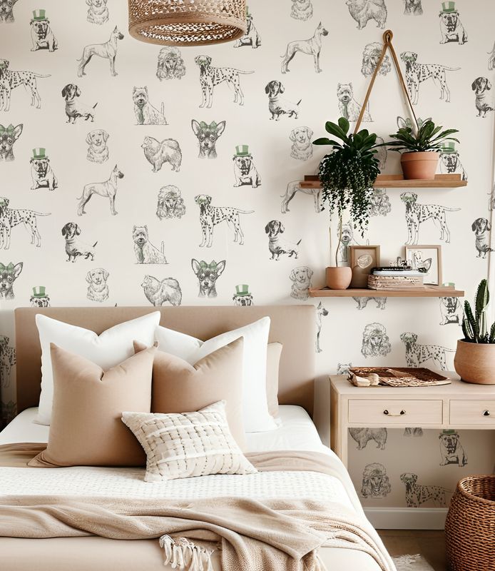 It's a Dog's Life Removable Wallpaper
