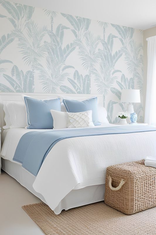 Luxe Exotica II (Hamptons Blue) Removable Wallpaper