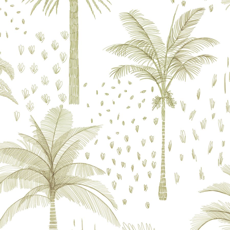 Bronzed Palms (Sage) Removable Wallpaper