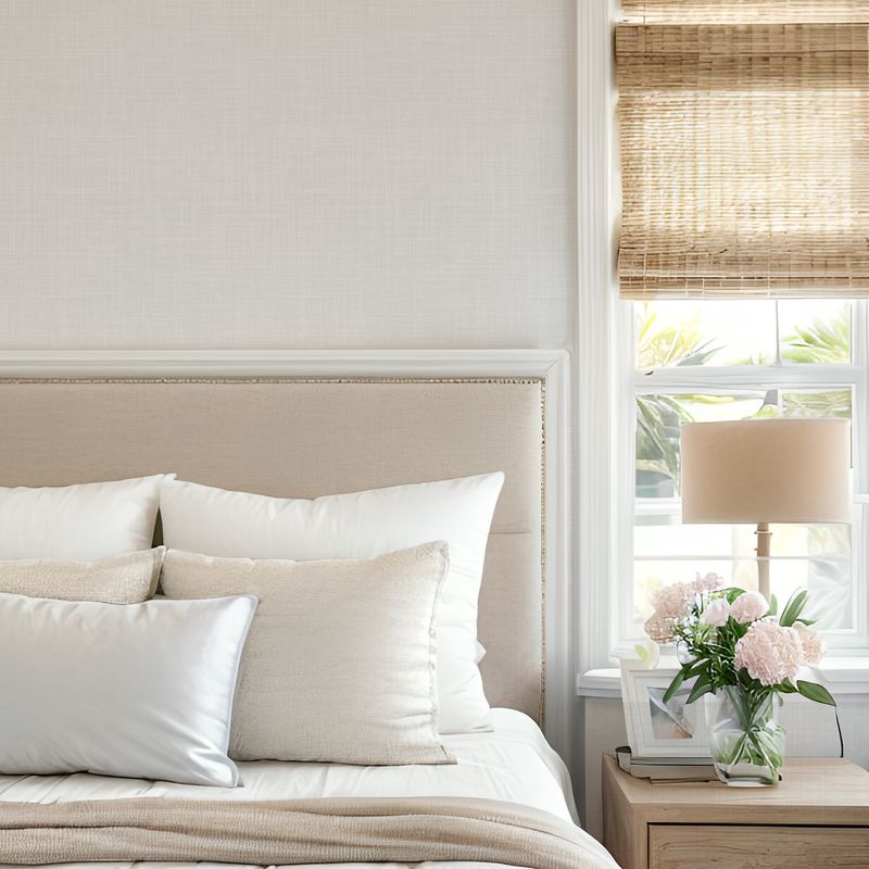Luxe Linen (Pale Grey) Removable Wallpaper