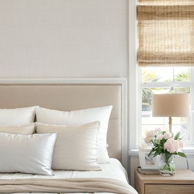 Luxe Linen (Pale Grey) Removable Wallpaper