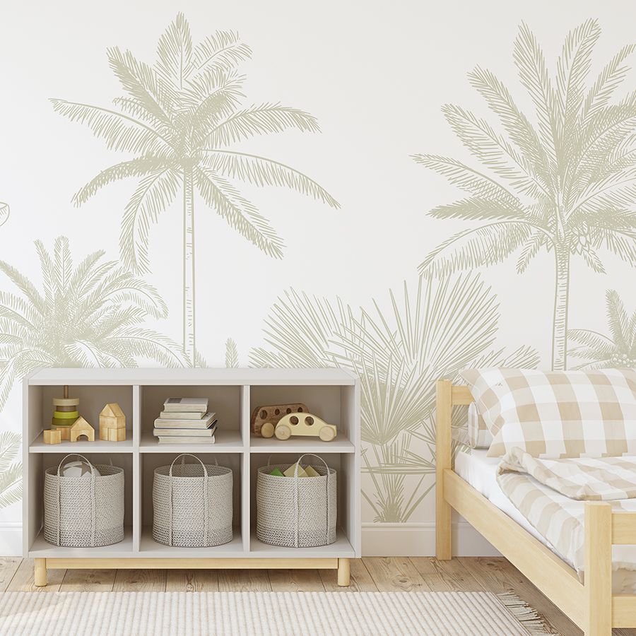 Hamptons Palms II (Olive) Removable Wallpaper