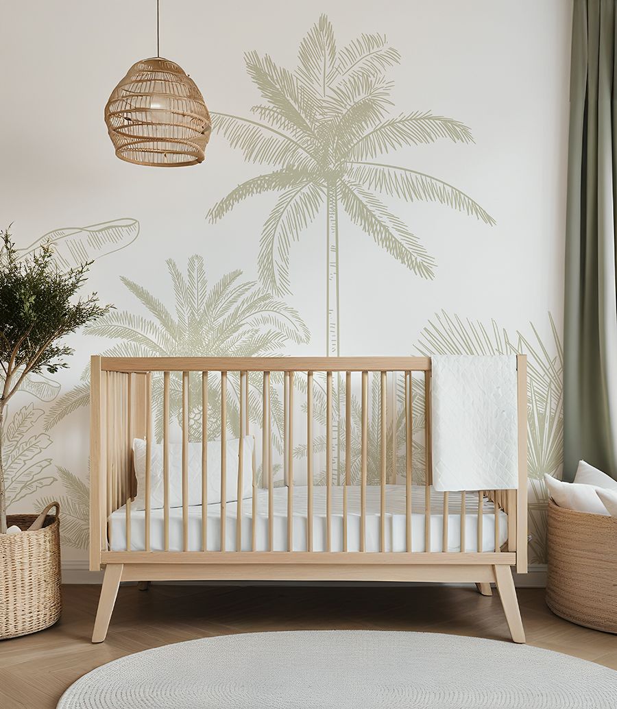 Hamptons Palms II (Olive) Removable Wallpaper