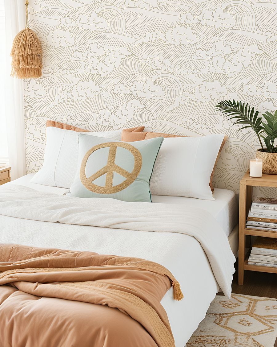 Ocean Waves (Neutral) Removable Wallpaper