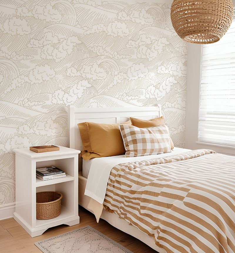 Ocean Waves (Neutral) Removable Wallpaper