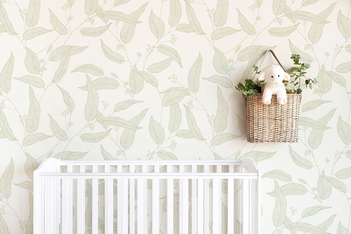 Eucalyptus Leaves (Sage) Removable Wallpaper