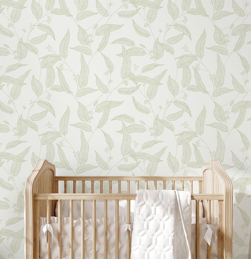 Eucalyptus Leaves (Sage) Removable Wallpaper