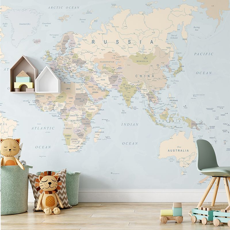World Map Removable Wallpaper Mural