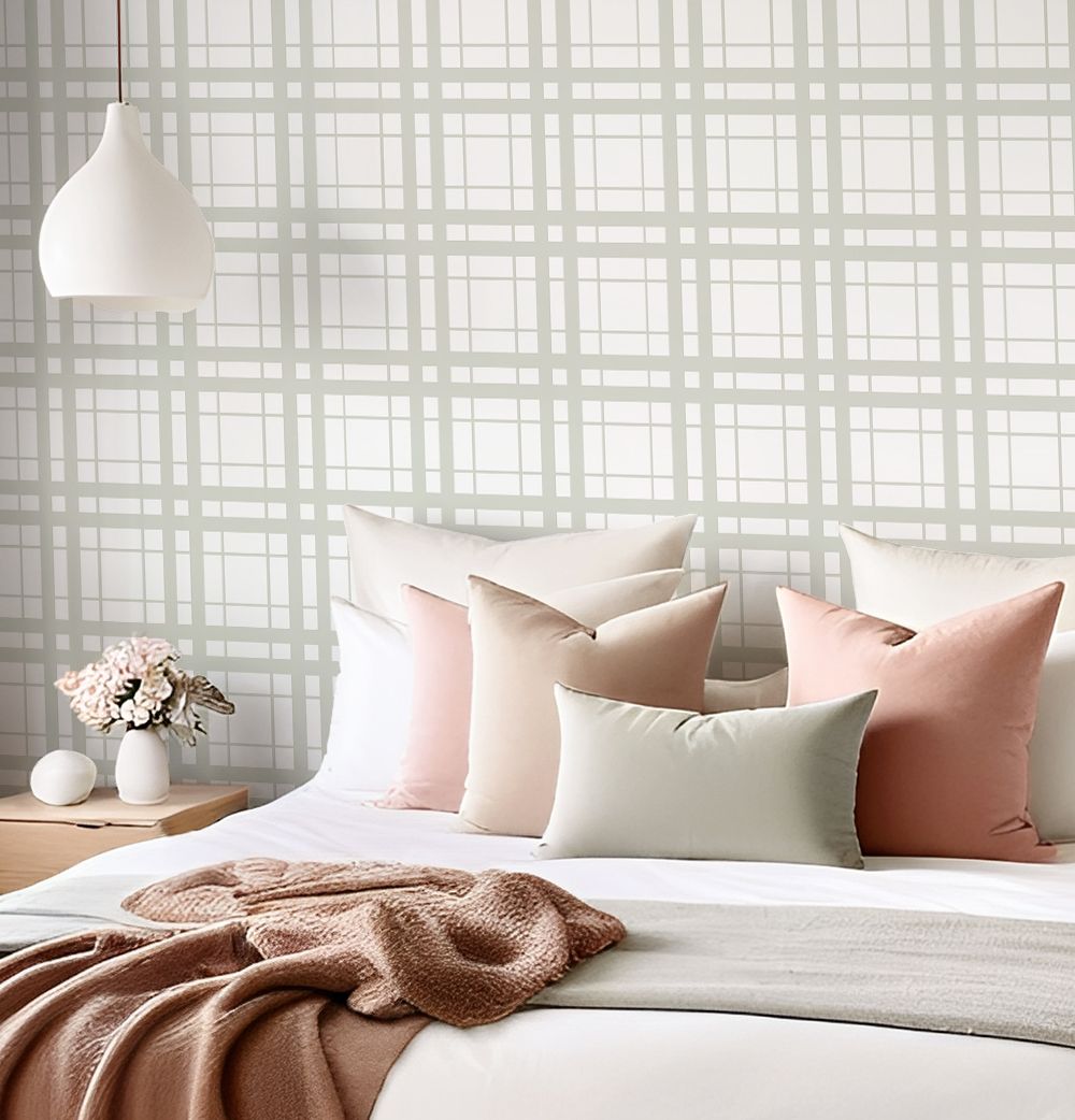 Geo Plaid Removable Wallpaper (colour options)