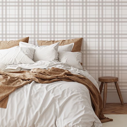 Geo Plaid Removable Wallpaper (colour options)