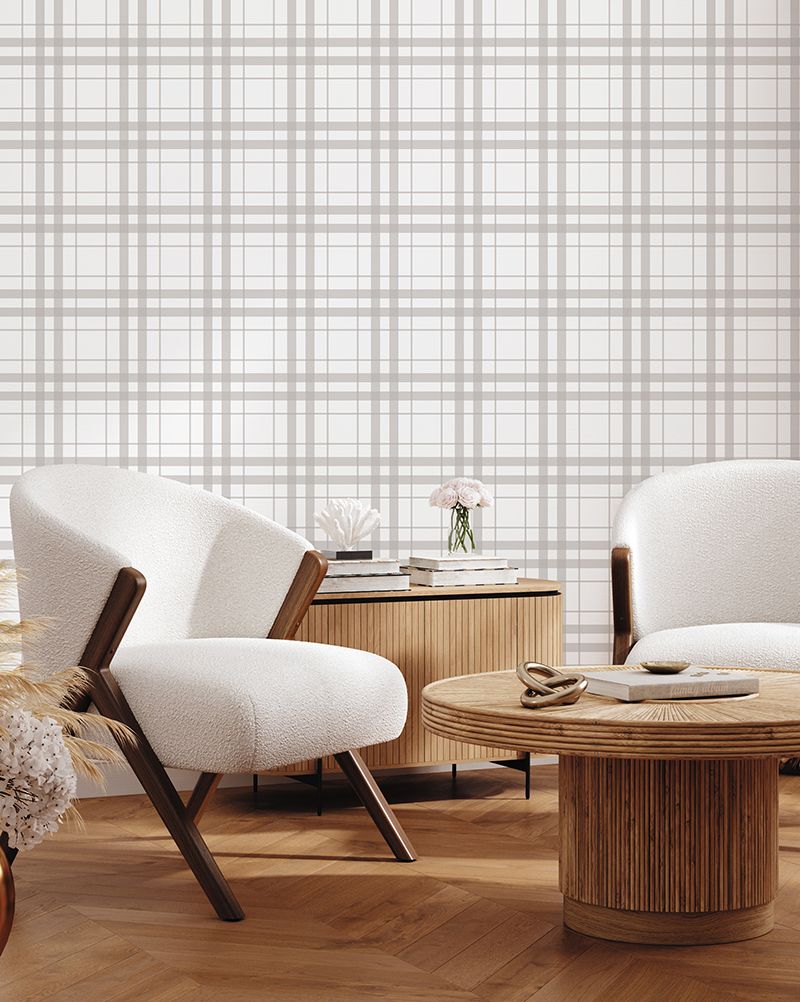 Geo Plaid Removable Wallpaper (colour options)