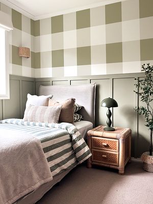 Traditional Gingham Checks XL (any colour) Removable Wallpaper