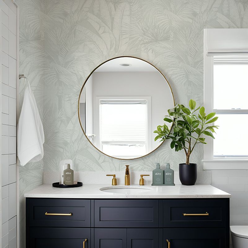 Luxe Palms - Pale Sage Removable Wallpaper