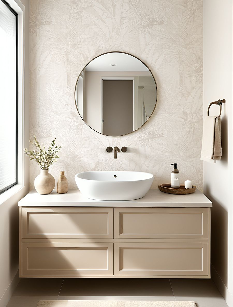Luxe Palms Removable Wallpaper - Natural