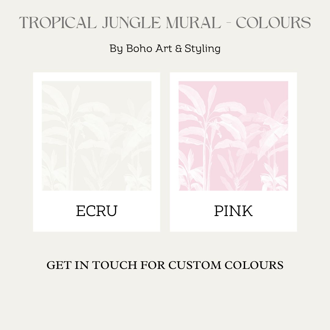 Tropical Jungle Mural (Colours) Removable Wallpaper