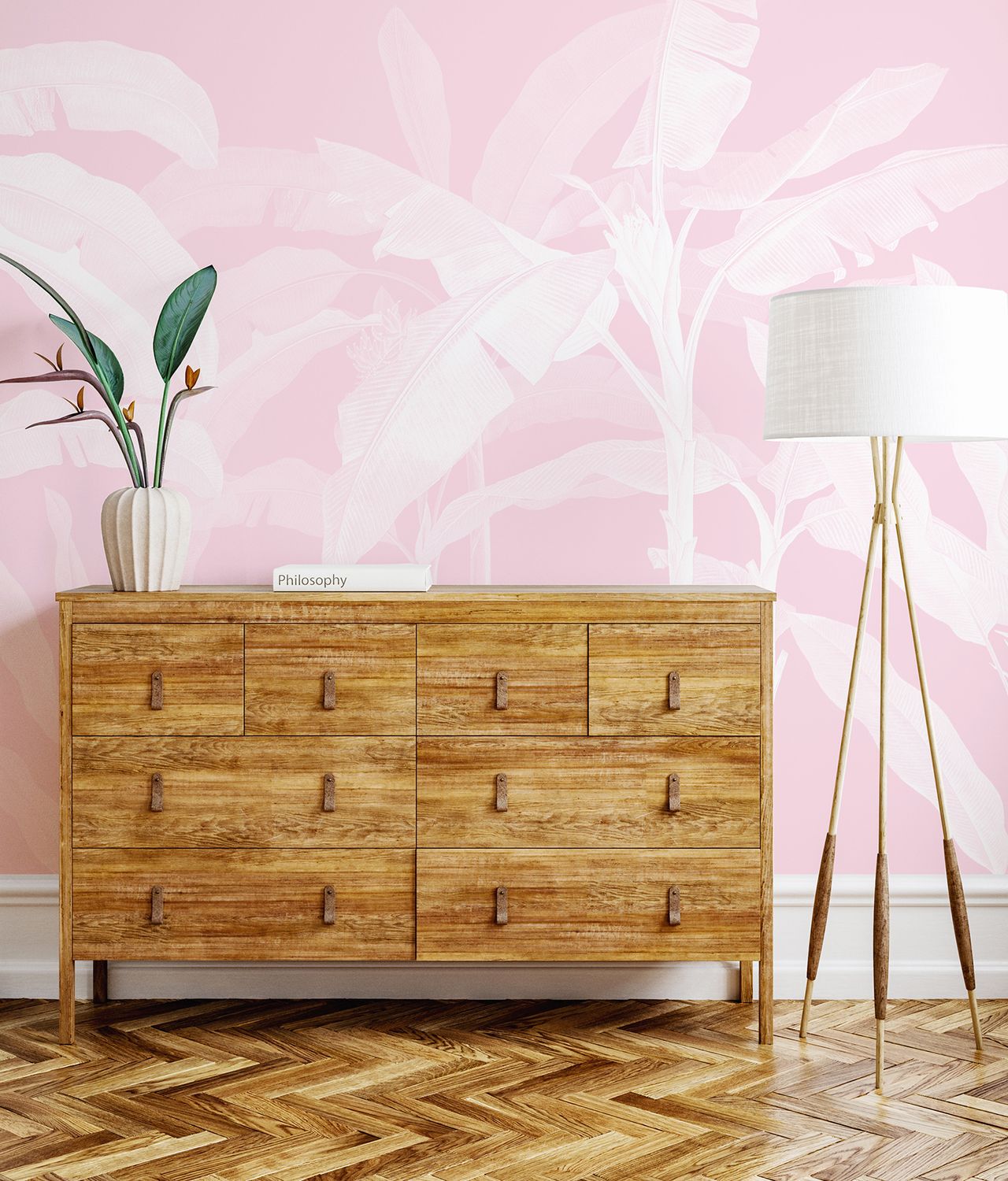 Tropical Jungle Mural (Colours) Removable Wallpaper