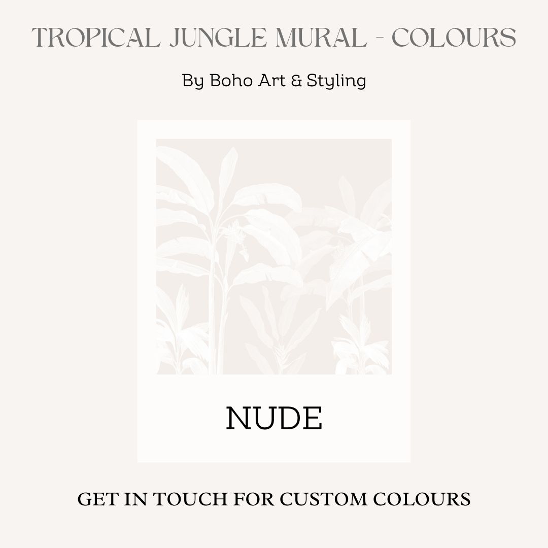 Tropical Jungle Mural (Colours) Removable Wallpaper