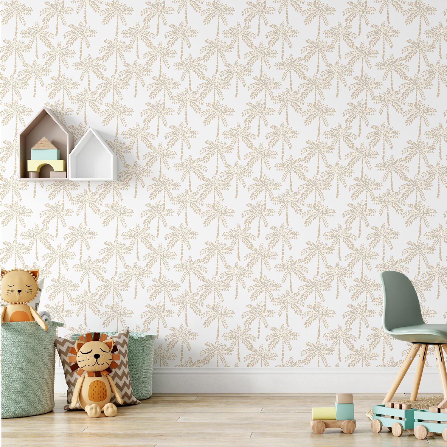 Caribbean Palms Removable Wallpaper (colour options)