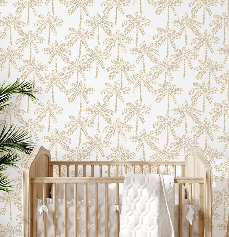 Caribbean Palms Removable Wallpaper (colour options)