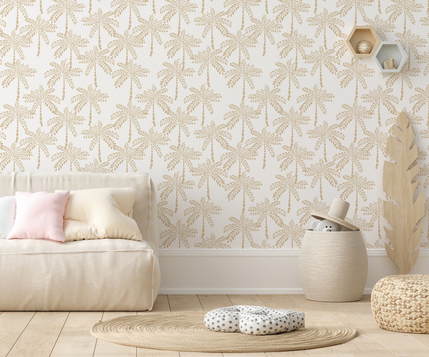 Caribbean Palms Removable Wallpaper (colour options)