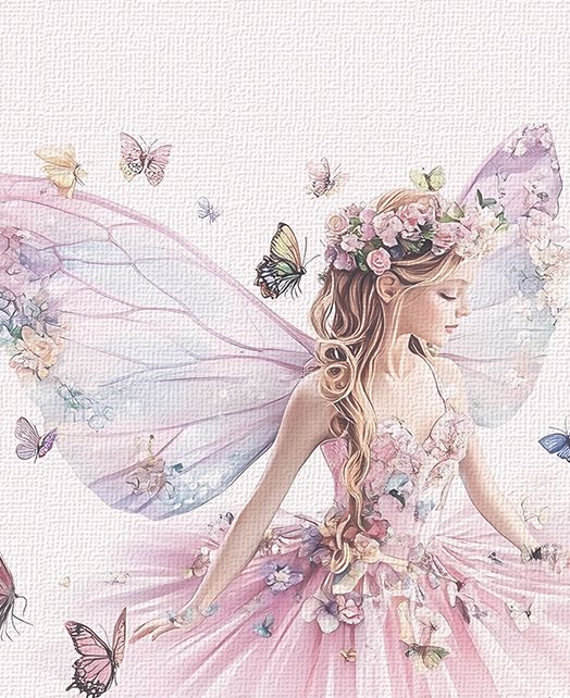 Whimsical Ballerina Fairies Removable Wallpaper