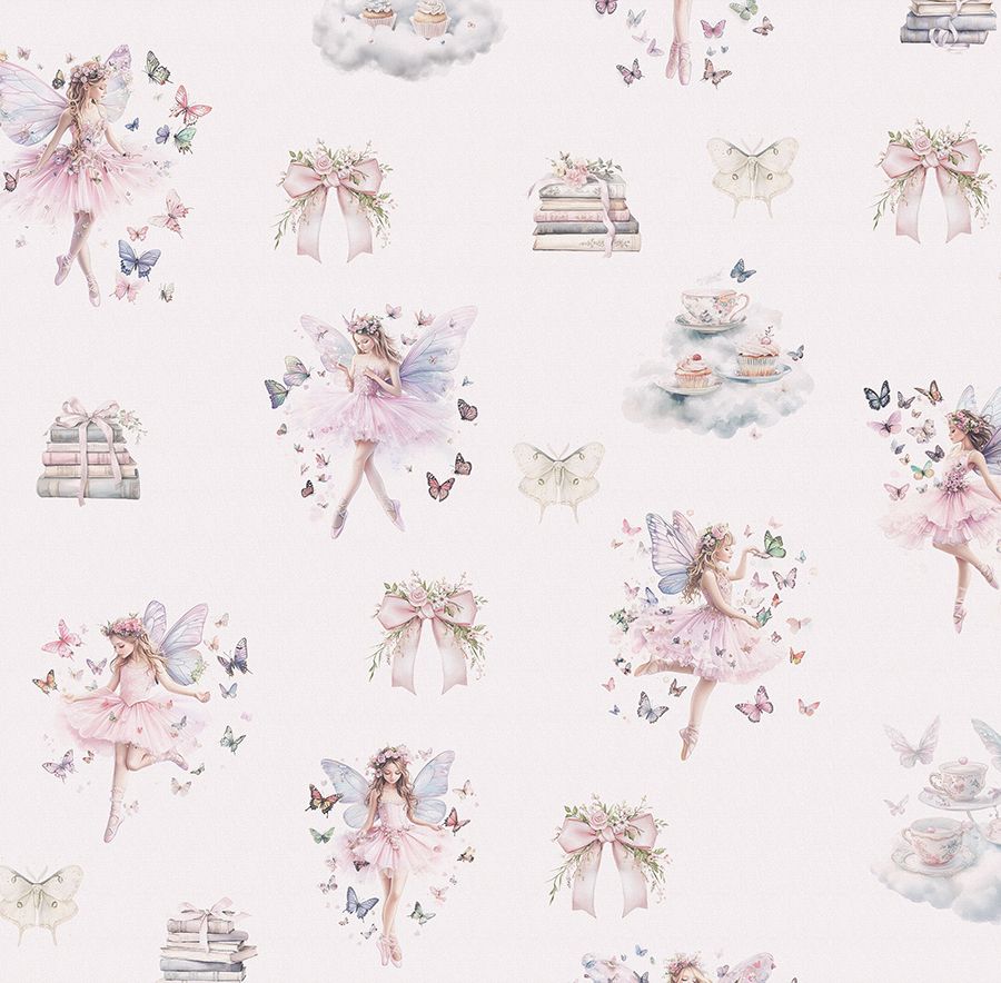 Whimsical Ballerina Fairies Removable Wallpaper