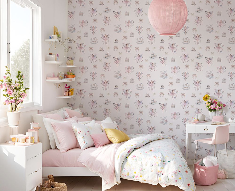 Whimsical Ballerina Fairies Removable Wallpaper