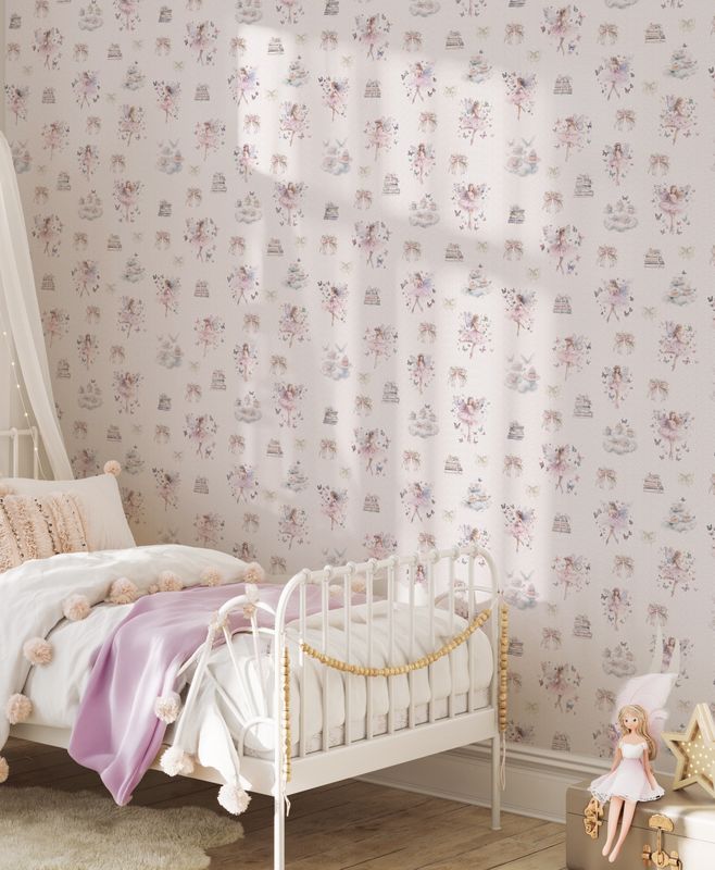 Whimsical Ballerina Fairies Removable Wallpaper