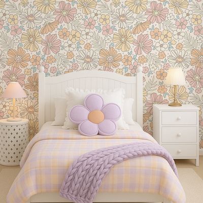 Pastel Meadow Removable Wallpaper