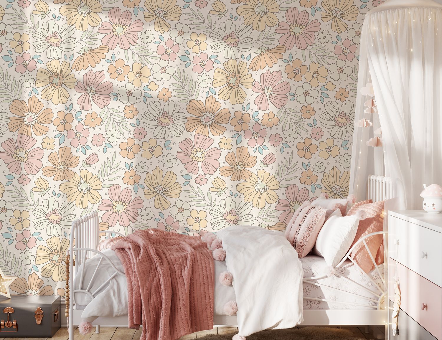 Pastel Meadow Removable Wallpaper