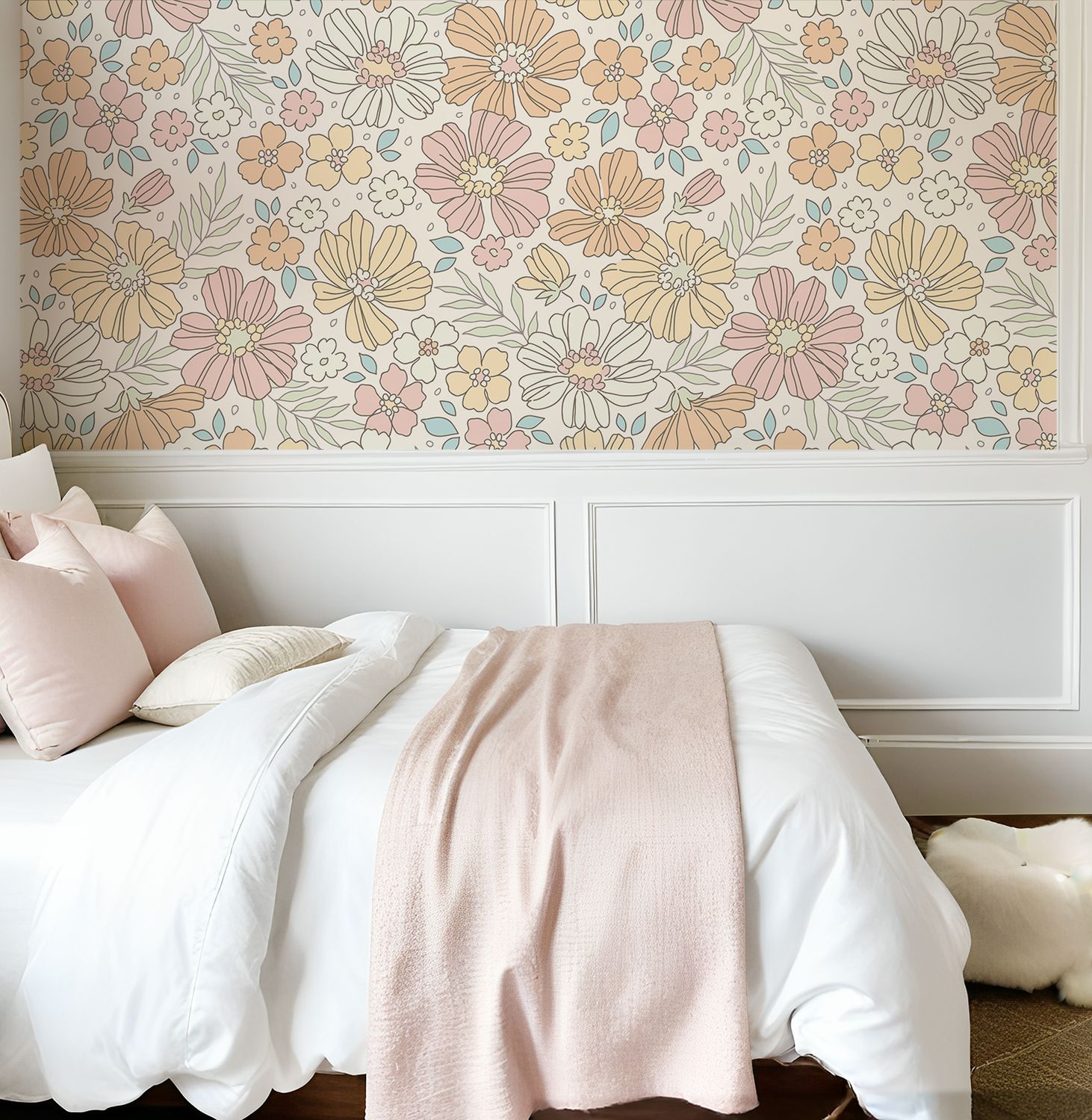 Pastel Meadow Removable Wallpaper
