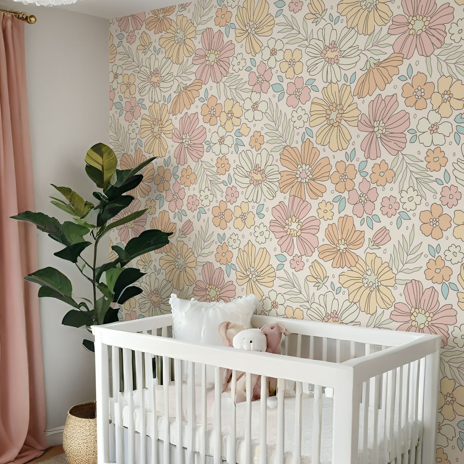 Pastel Meadow Removable Wallpaper