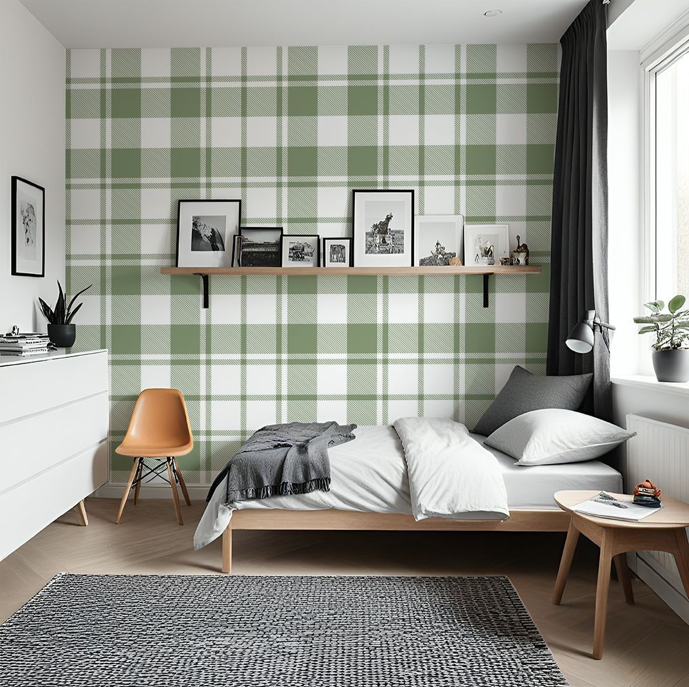 Cozy Plaid Removable Wallpaper (colour options)