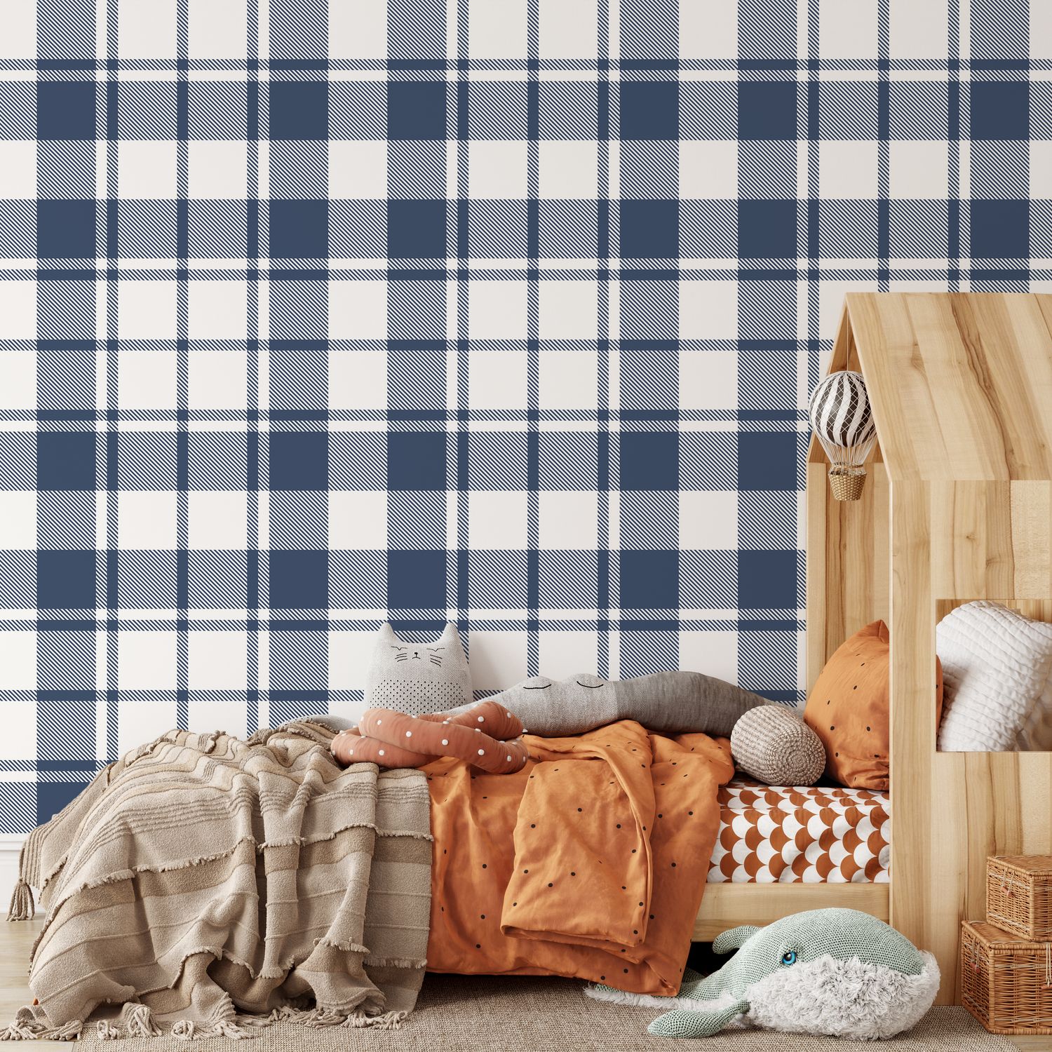 Cozy Plaid Removable Wallpaper (colour options)