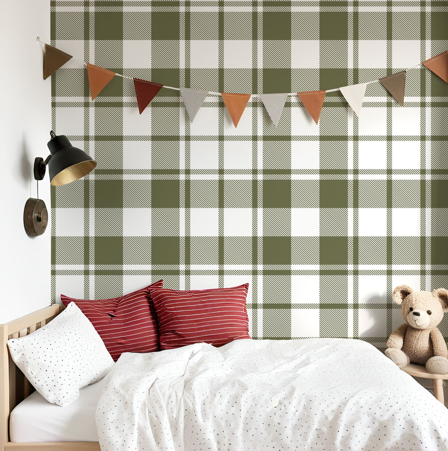 Cozy Plaid Removable Wallpaper (colour options)