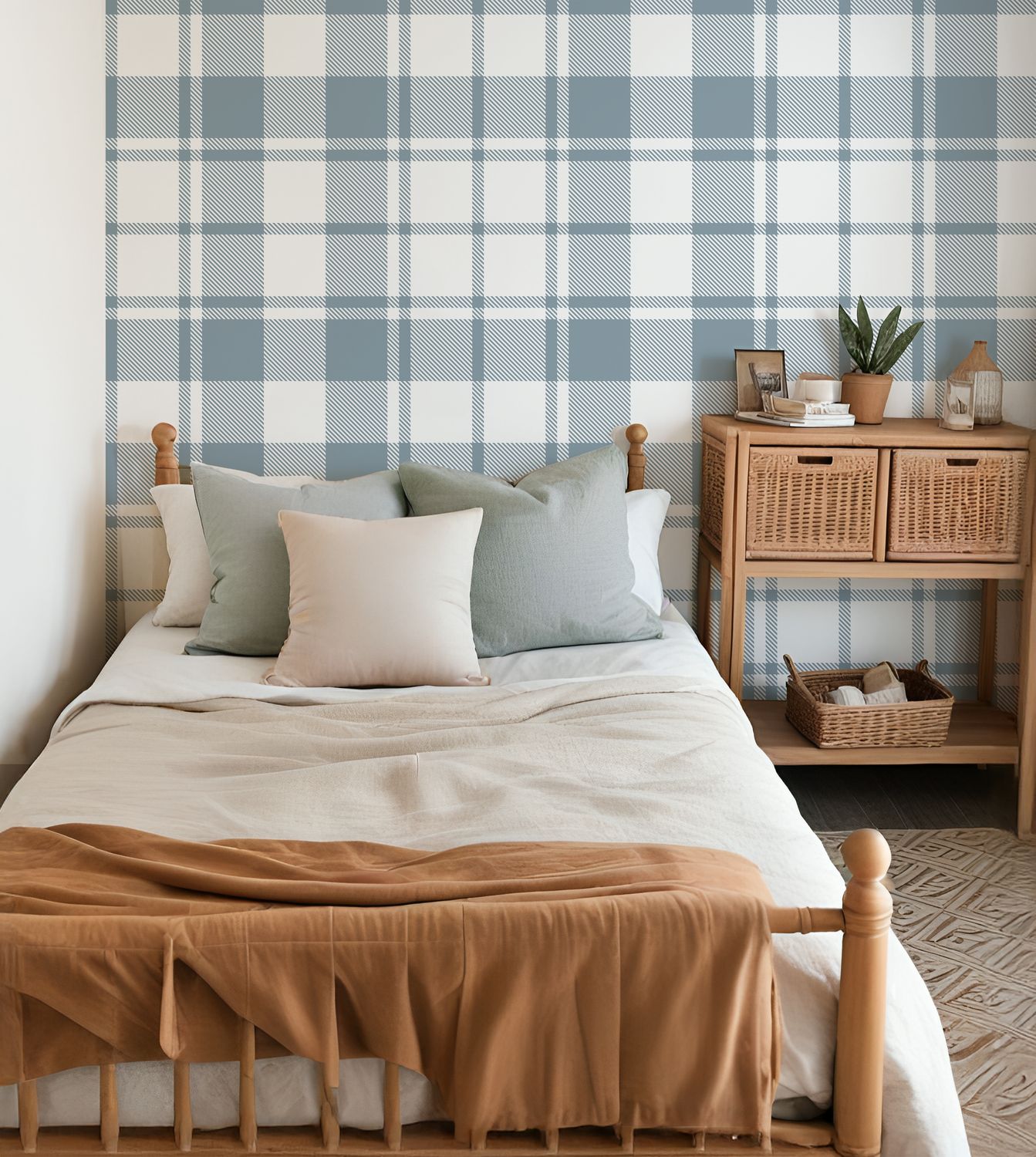 Cozy Plaid Removable Wallpaper (colour options)