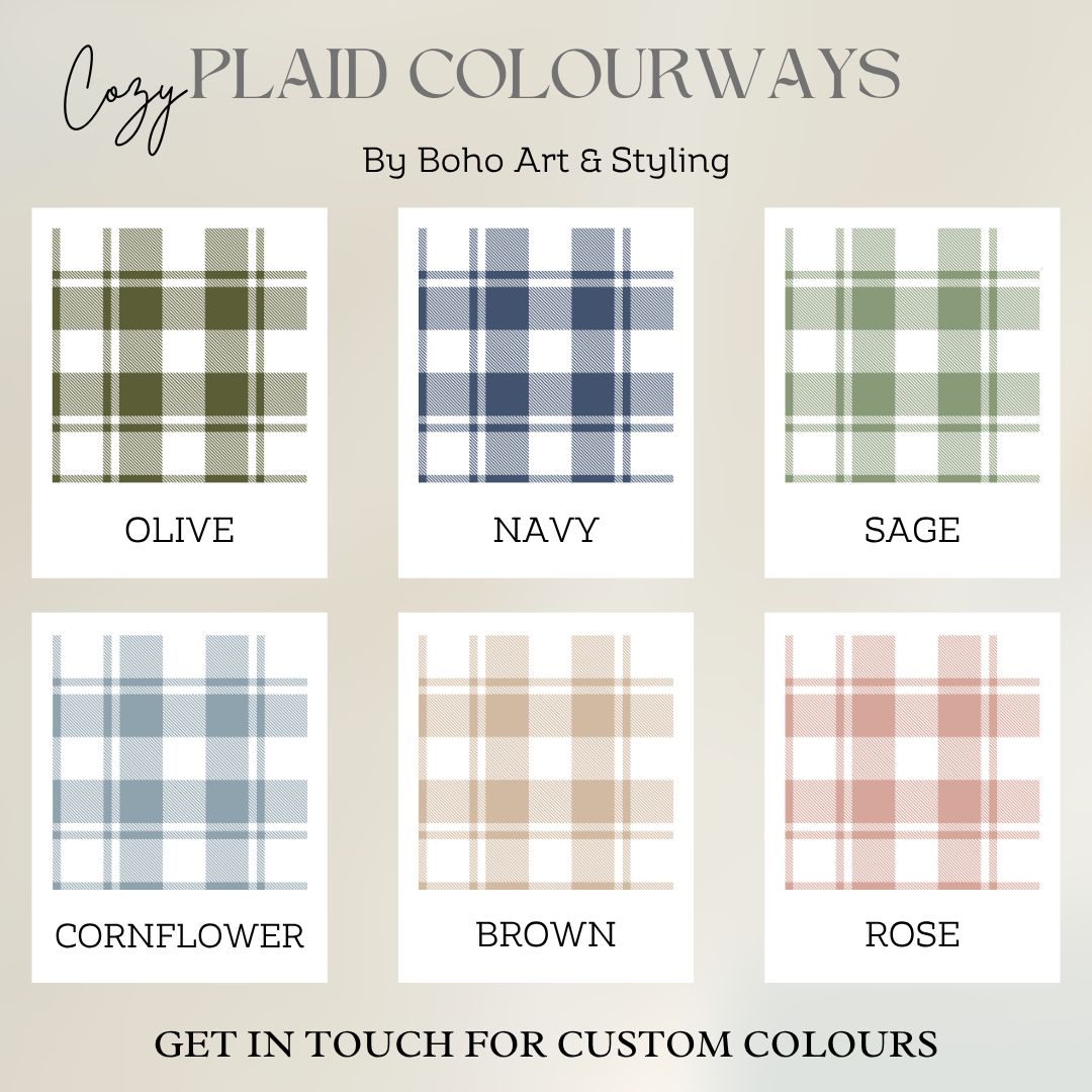 Cozy Plaid Removable Wallpaper (colour options)