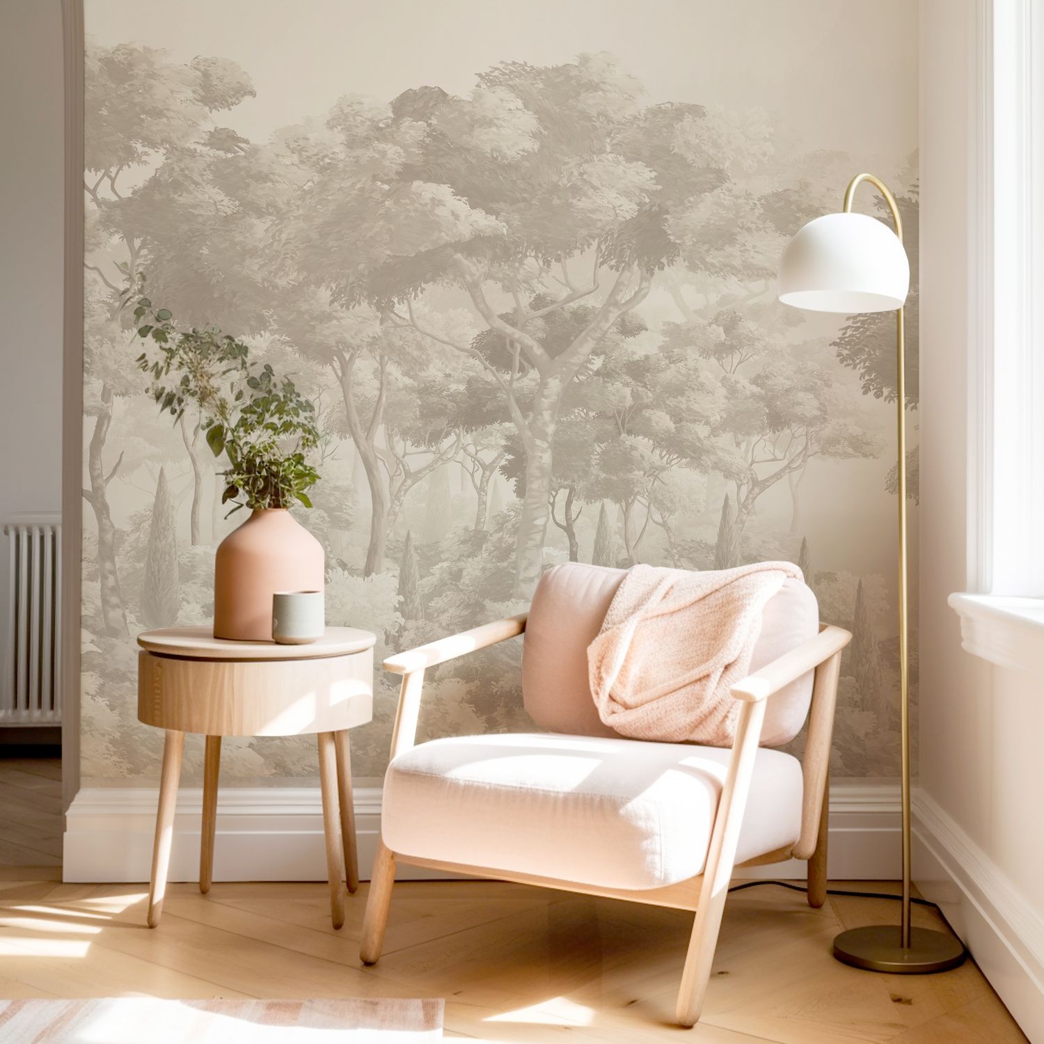 English Forest Removable Wallpaper Mural (Colour options)