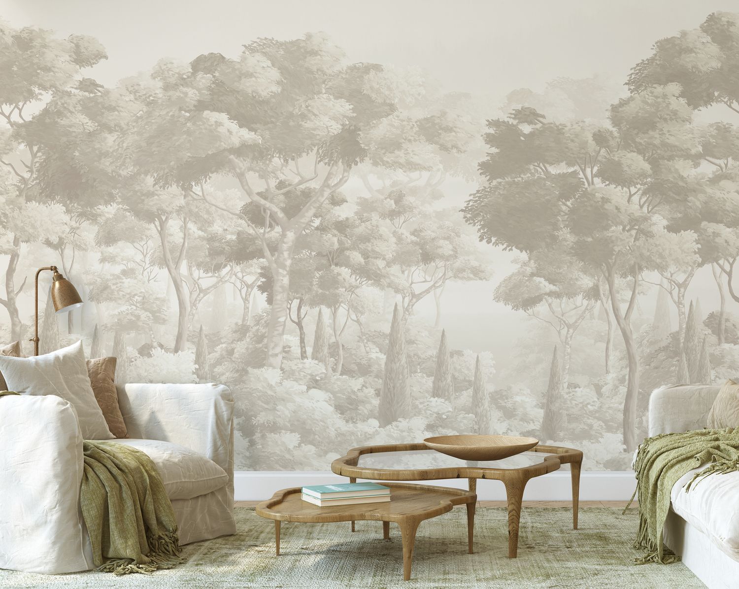 English Forest Removable Wallpaper Mural (Colour options)