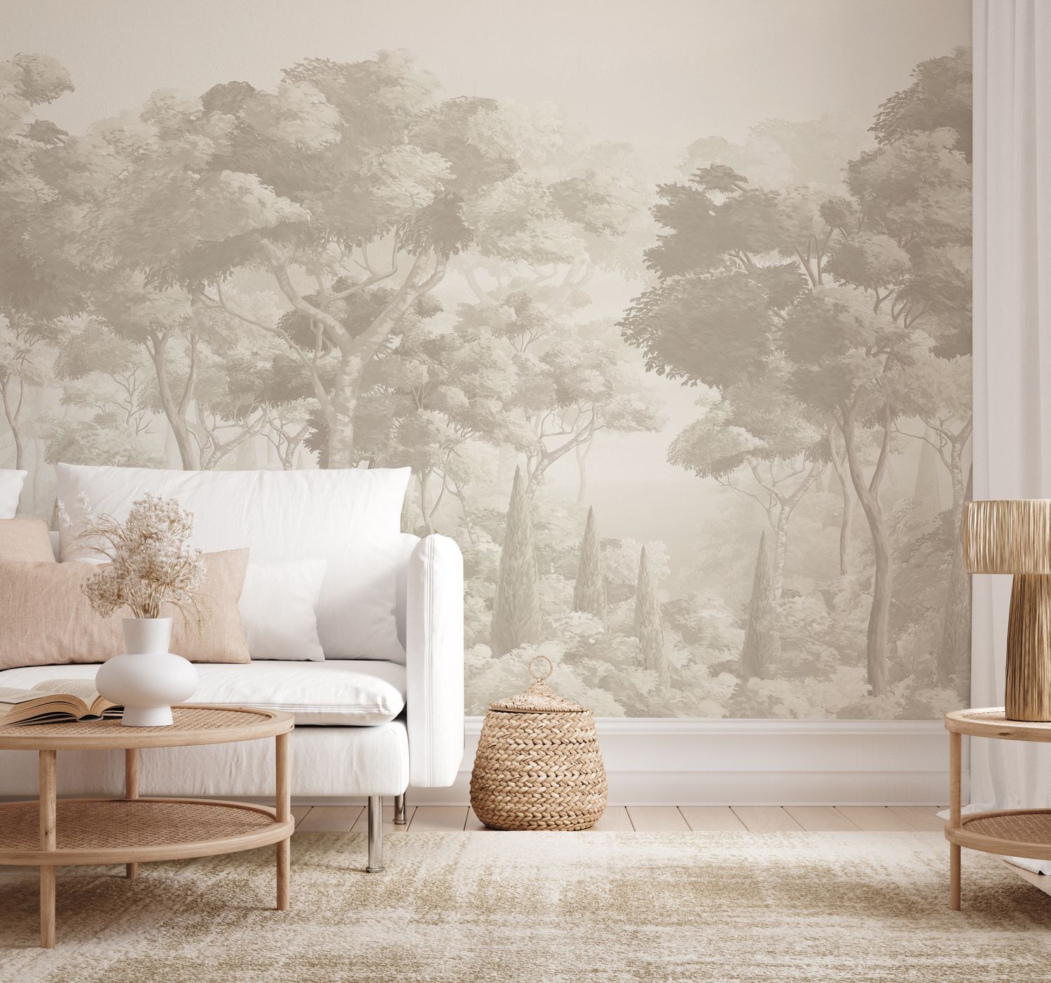 English Forest Removable Wallpaper Mural (Colour options)