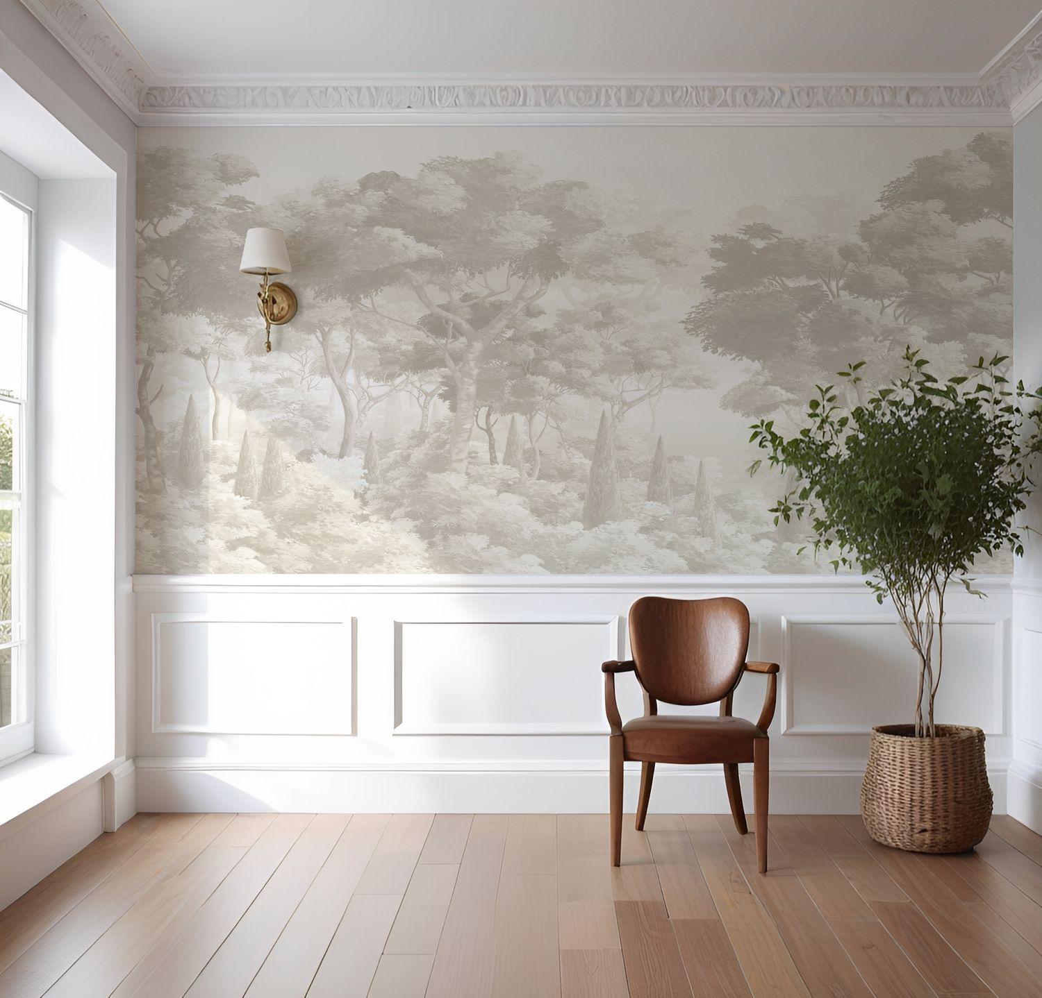 English Forest Removable Wallpaper Mural (Colour options)