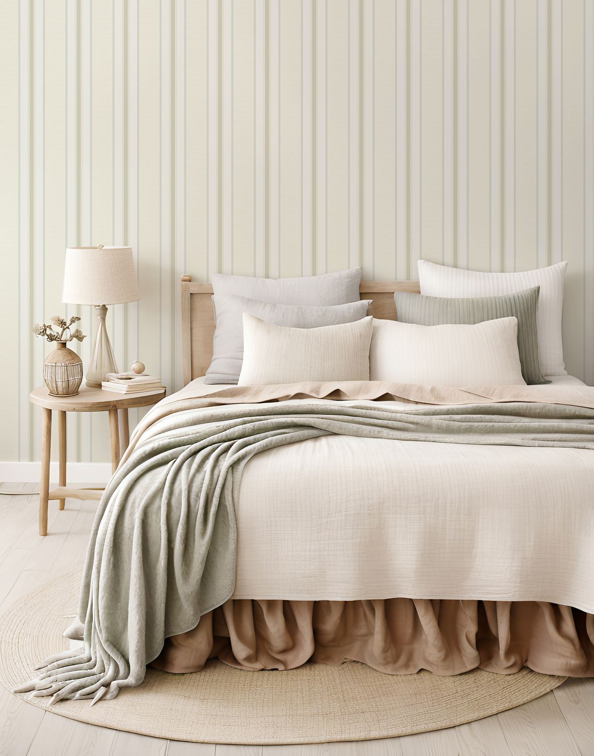 Parisienne Stripes Removable Wallpaper (Colour options)