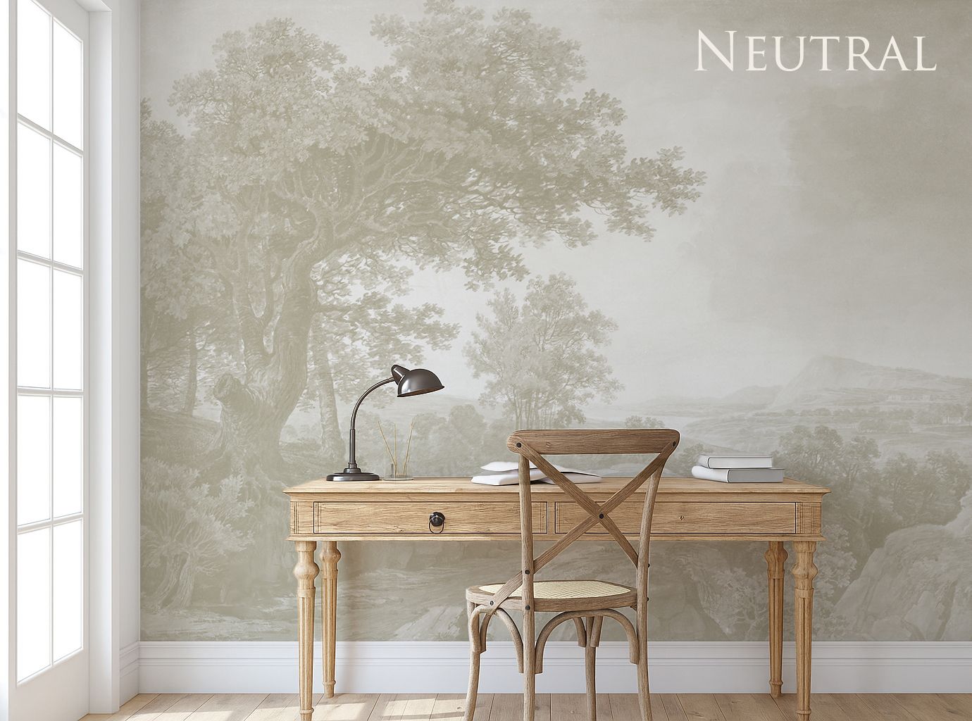 Wooded Landscape Removable Wallpaper Mural (Colour options)