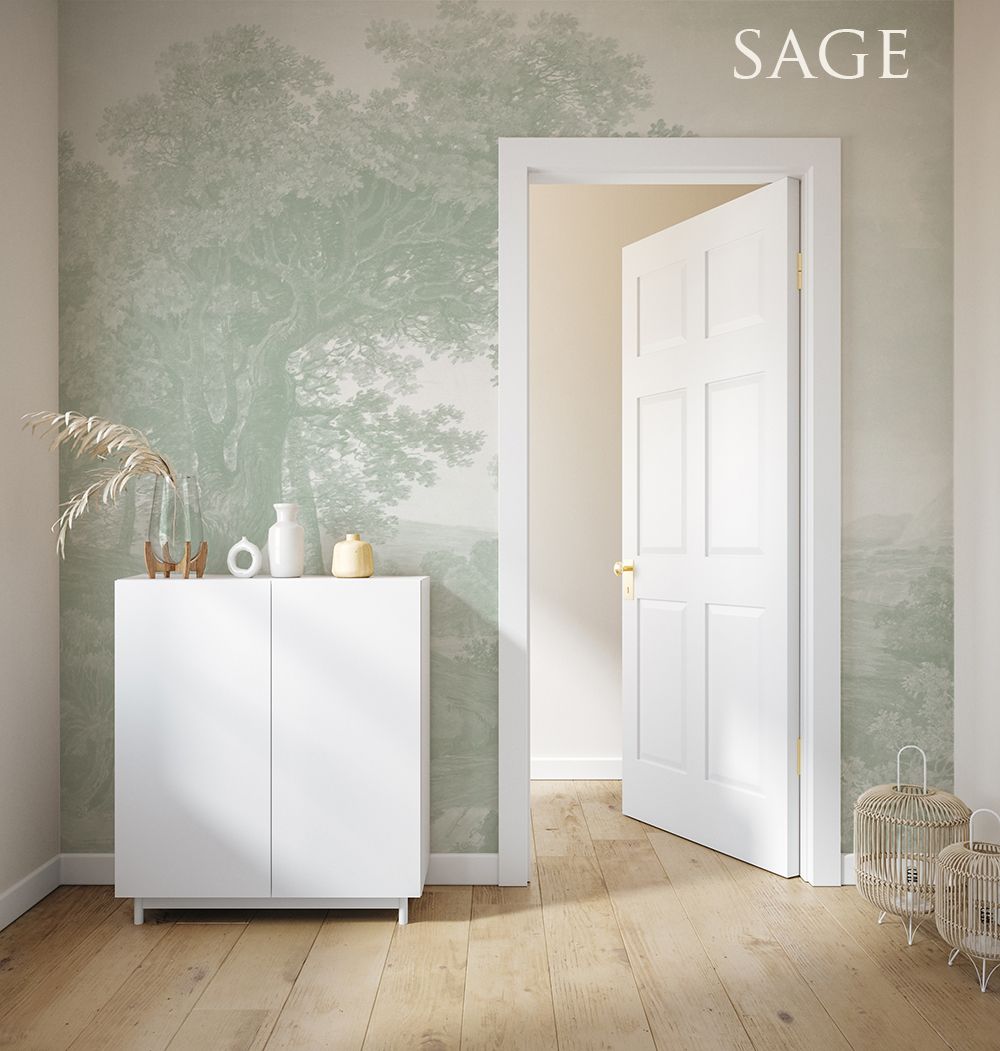 Wooded Landscape Removable Wallpaper Mural (Colour options)