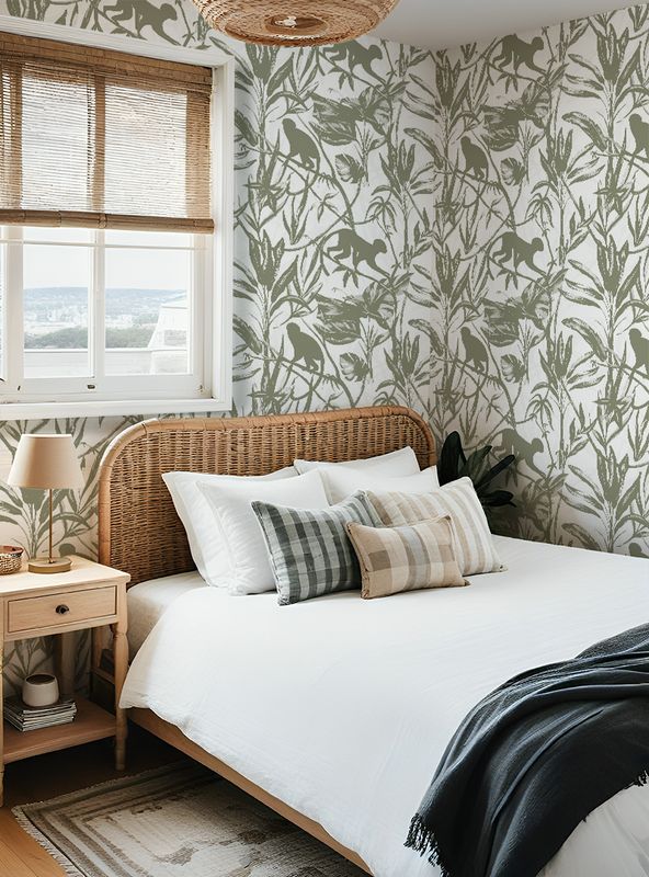 Monkey Business Removable Wallpaper (Colour options)
