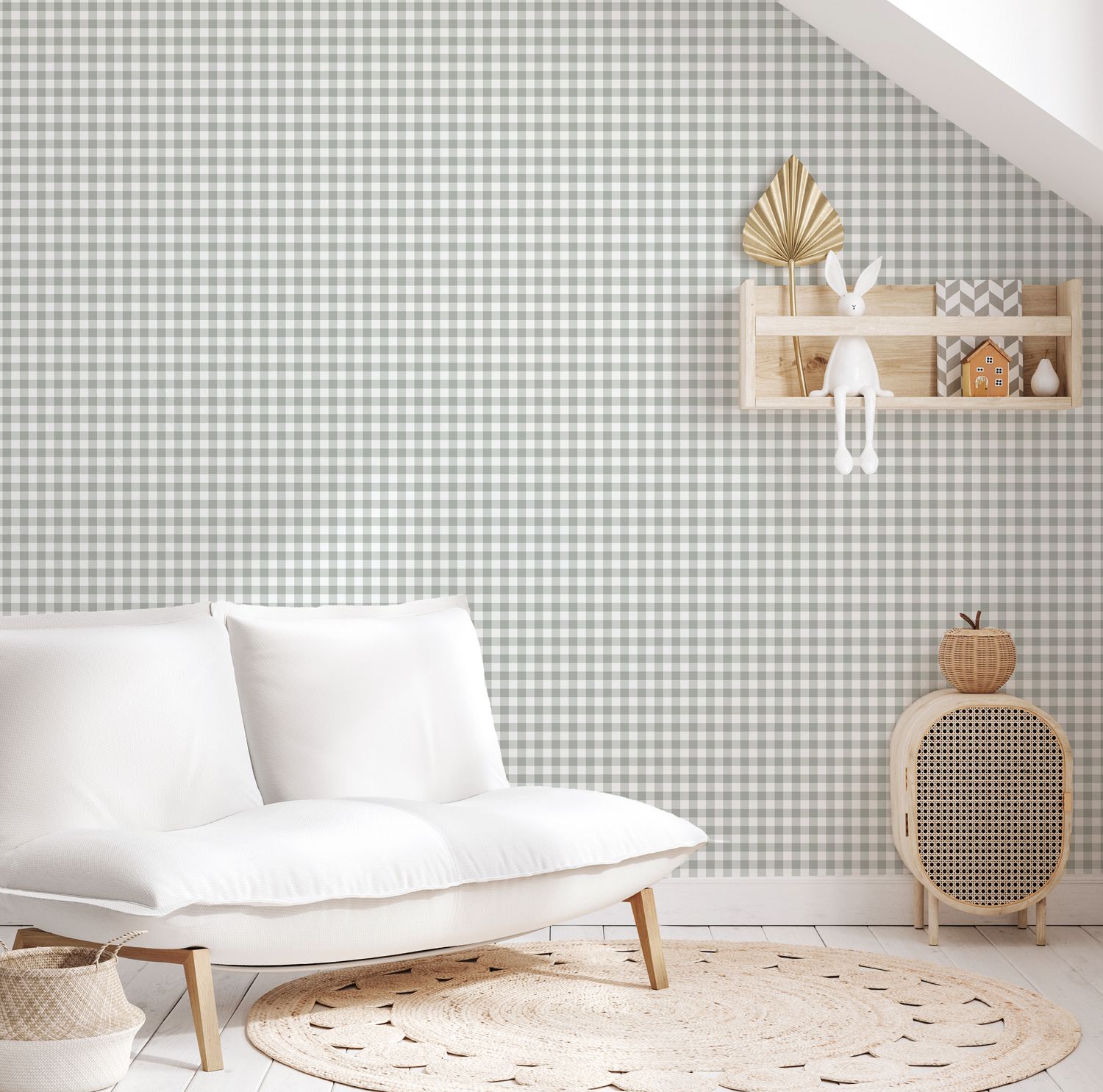 Traditional Gingham Checks (XS) Removable Wallpaper (Colour options)