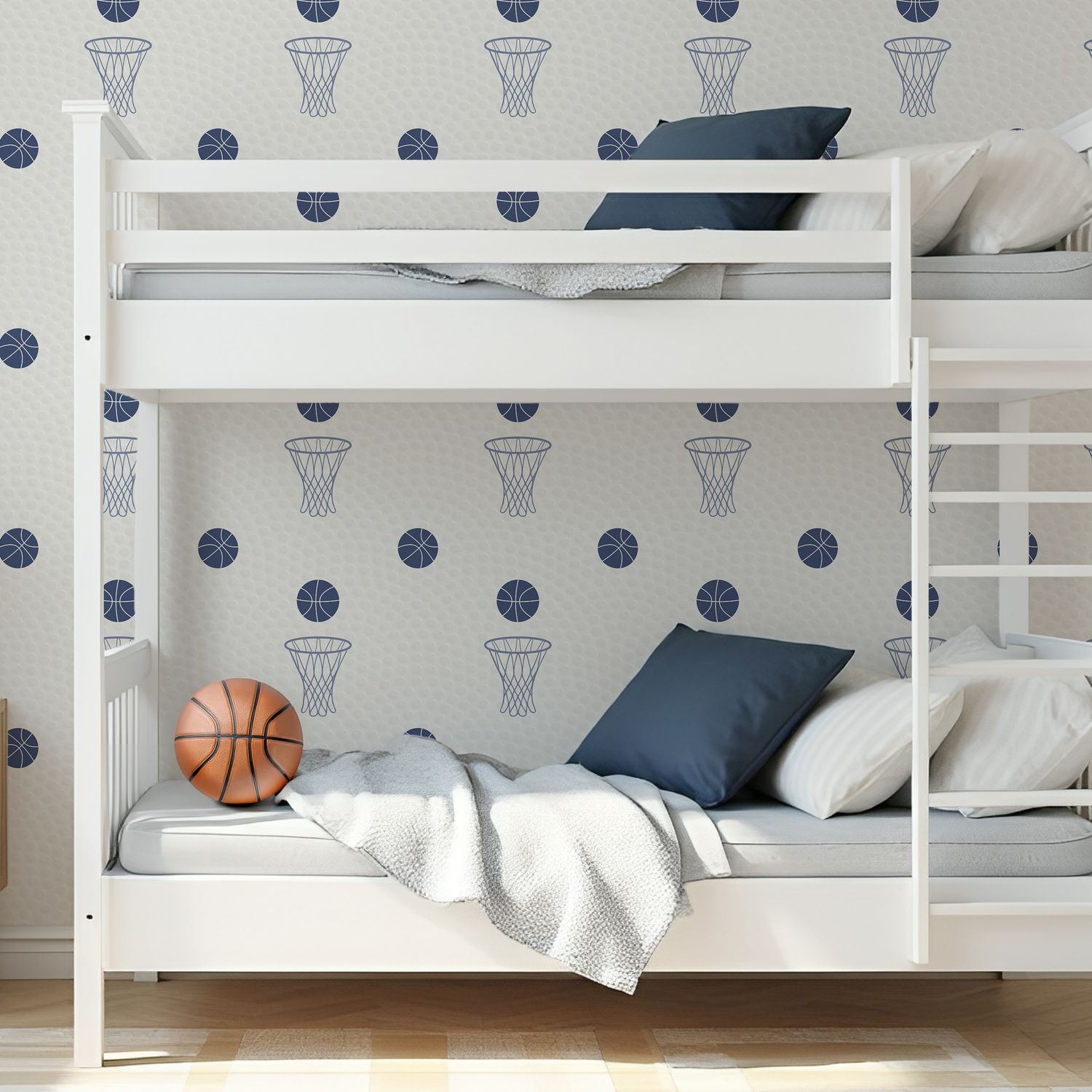 Shooting Hoops (Basketball) Removable Wallpaper (Colour options)