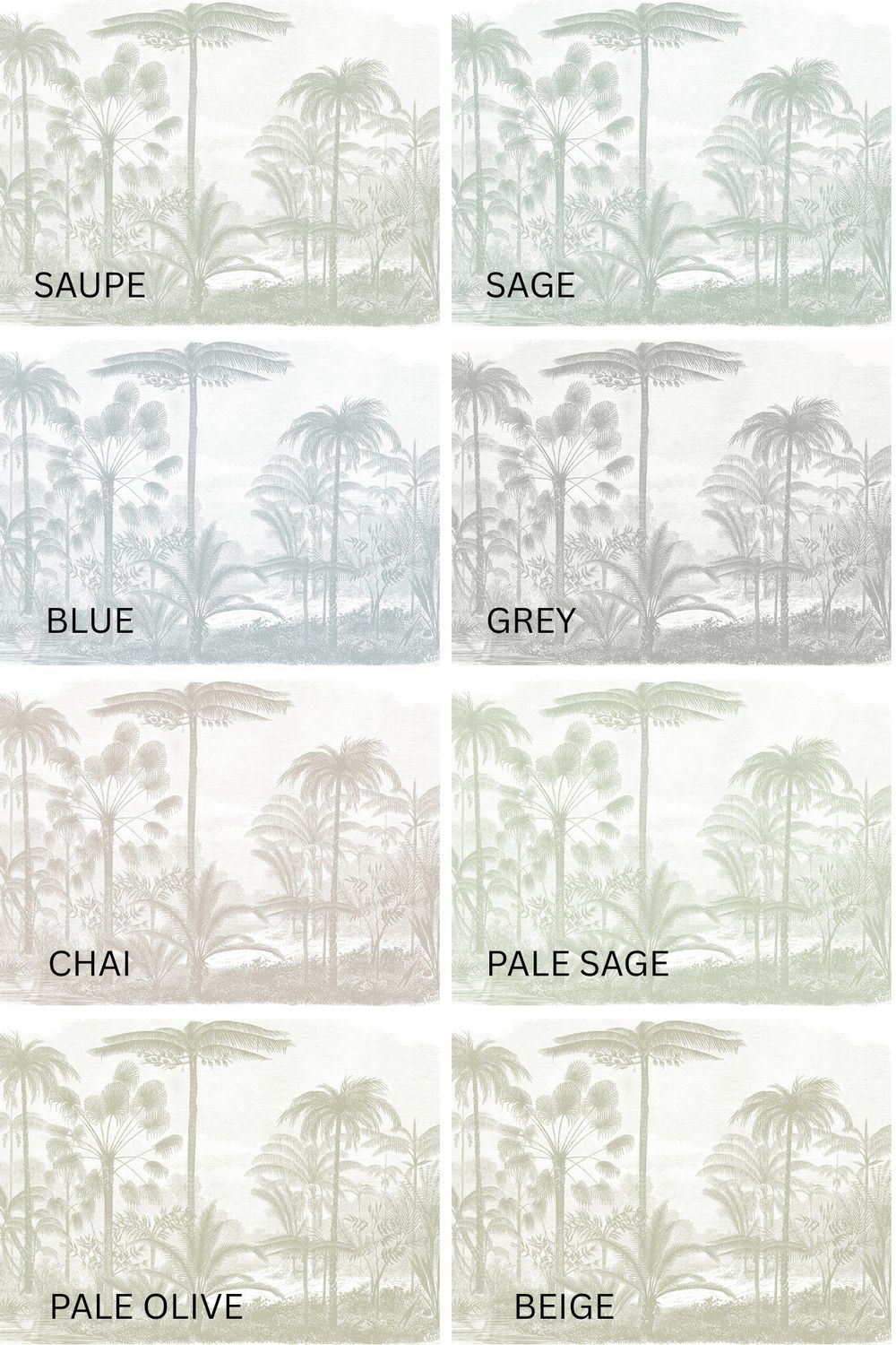 Amazon Jungle Removable Wallpaper Mural (Colour Options)