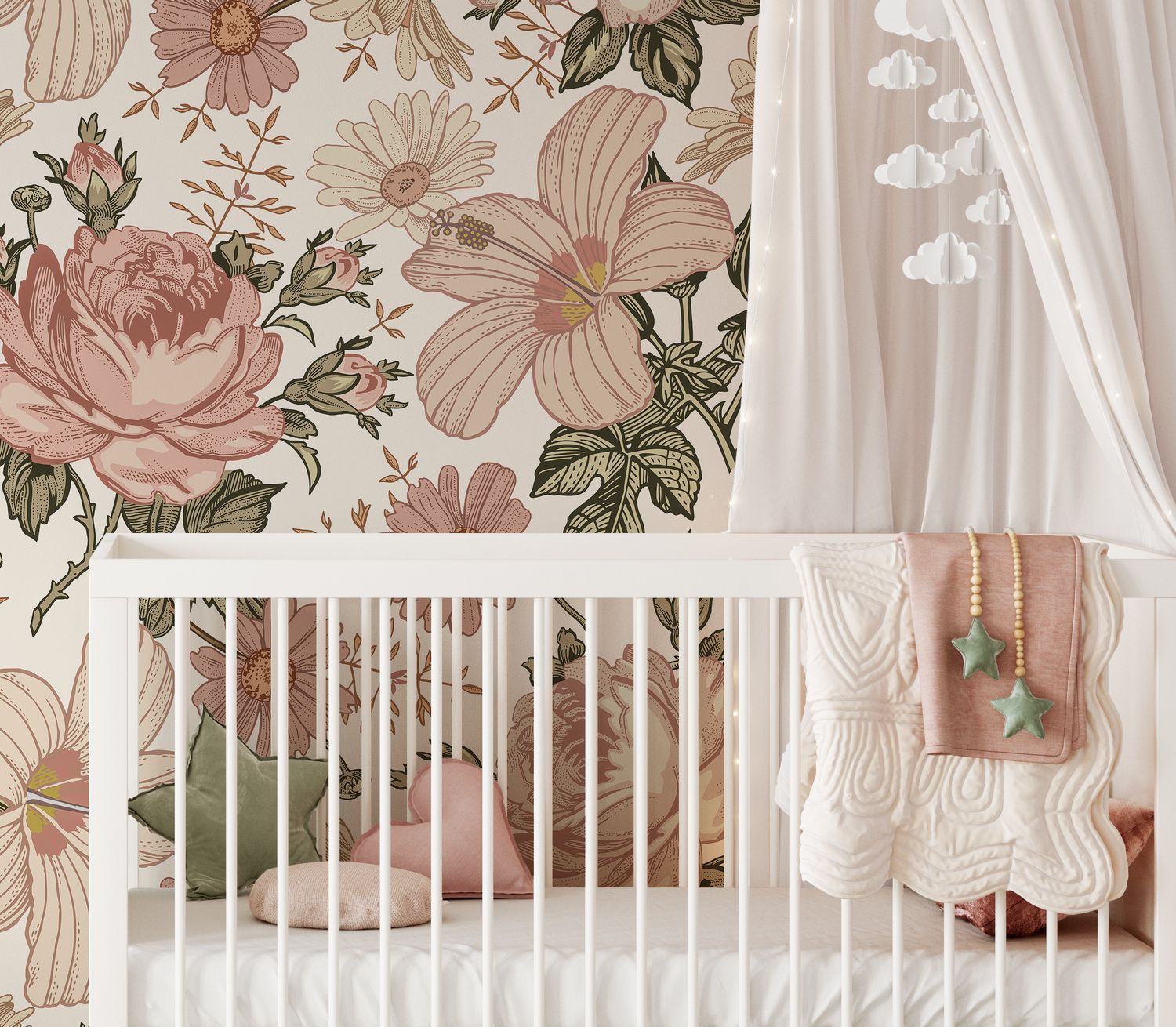 Heritage Blooms Removable Wallpaper