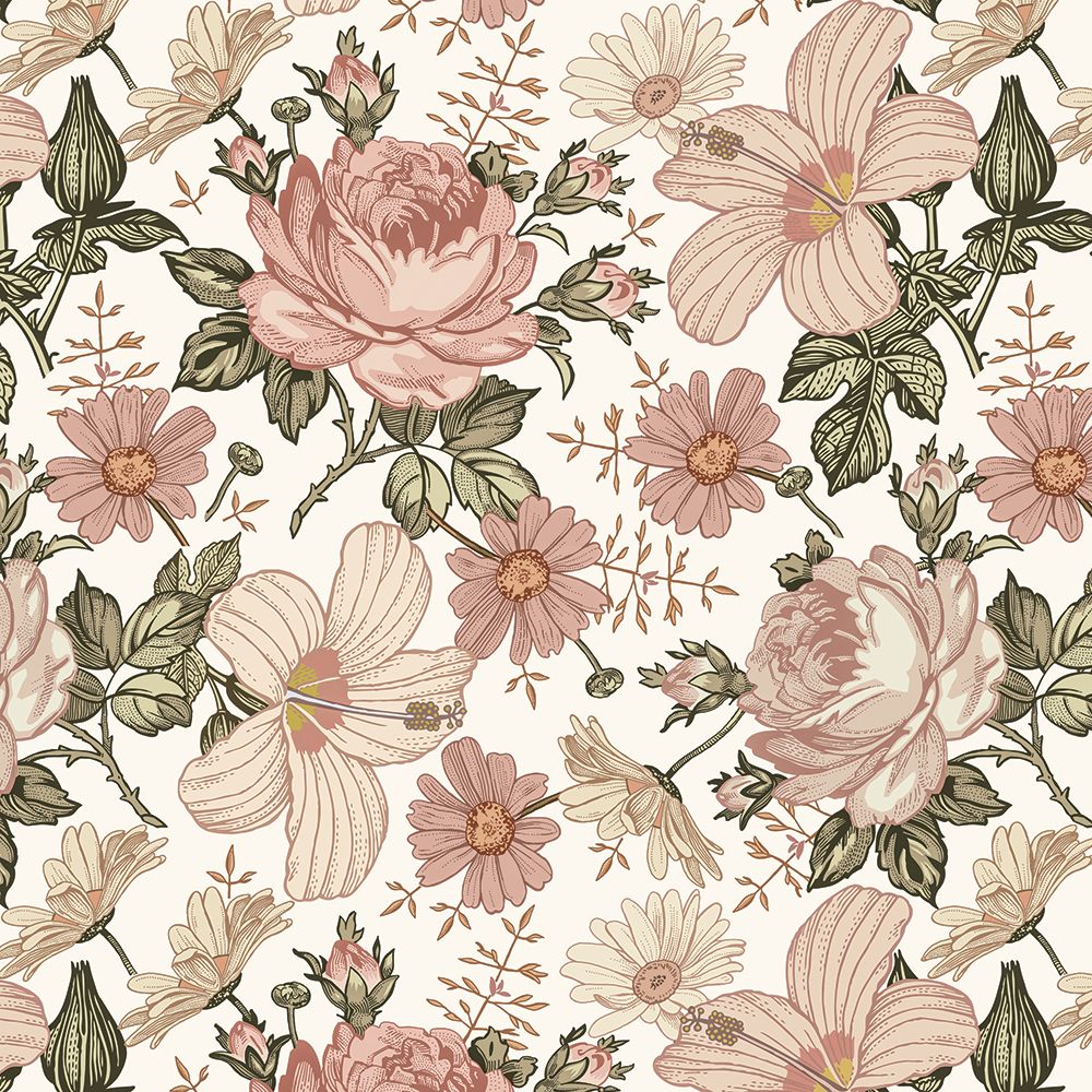 Heritage Blooms Removable Wallpaper
